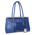 2012 Blue genuine leather ladies handbag